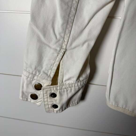 Kut from the Kloth Utility Jacket White Elbow Patches Size Small - Picture 4 of 9